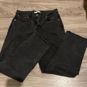 Black Levi Ankle Jeans